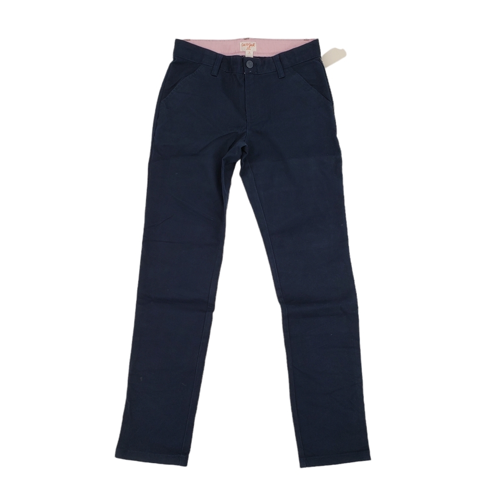 NWT Cat & Jack Girls School Uniform Pants Size 12 - Four Pack Beige And Blue - Picture 2 of 11